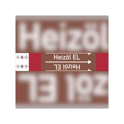 Rohrleitungskennzeichen Heizöl EL - 33000x105 mm Folie selbstklebend