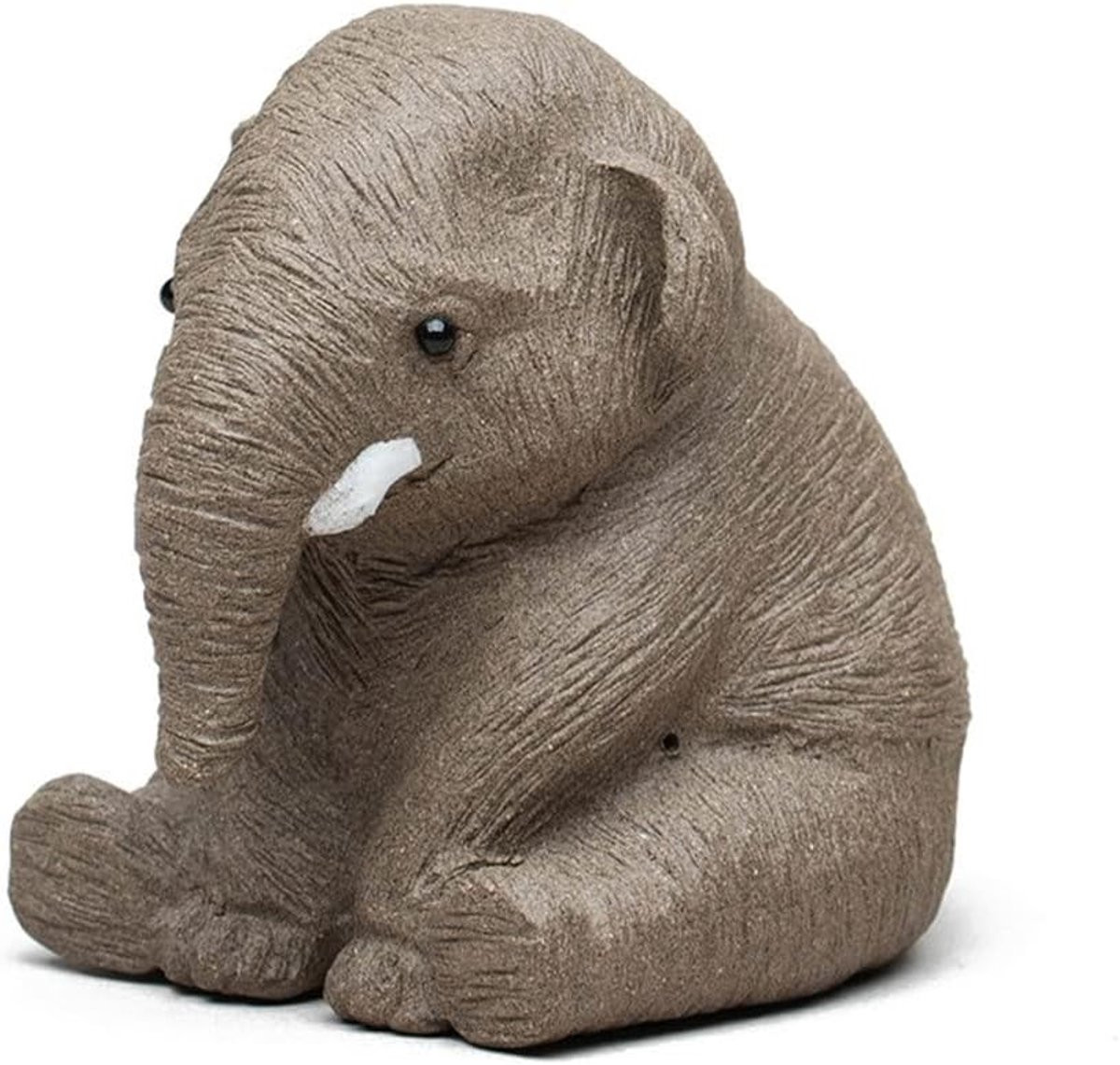 Handgemaakt Olifant Standbeeld in Paars Zand voor Decoratie en Thee Ceremonie