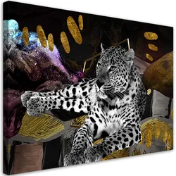 WANDBILD lampart farbige abstrakt