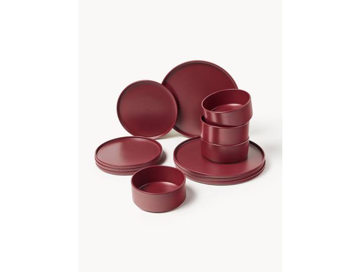 Handgefertigtes Geschirr-Set Lowri, 4 Personen, 12er-Set