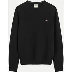 Rundhalspullover aus Lambswool 5-BLACK M