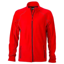 Structure Fleecejacke "JN597" - XXL - Rot