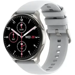 Blackview X20 (Connected Watch - 1.43" - Anrufbeantworter) Silber (45.50 mm, ohne SIM), Smartwatch