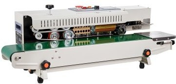 VEVOR Continue zakkenbandsealer met digitale temperatuurregeling, wit, metalen uitvoering