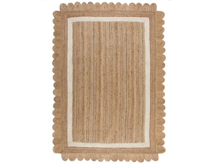 Tapis de salon en jute beige 120x170 cm