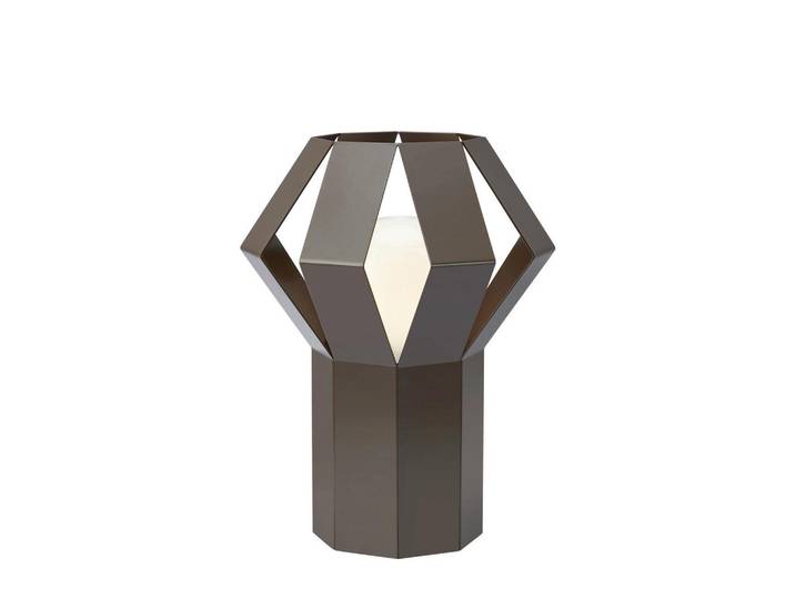 Markslöjd Tischleuchte Octa, Mokka, Metall, oval, 21x27x21 cm, CE, Wippschalter, Lampen & Leuchten, Innenbeleuchtung, Tischlampen, Tischlampen
