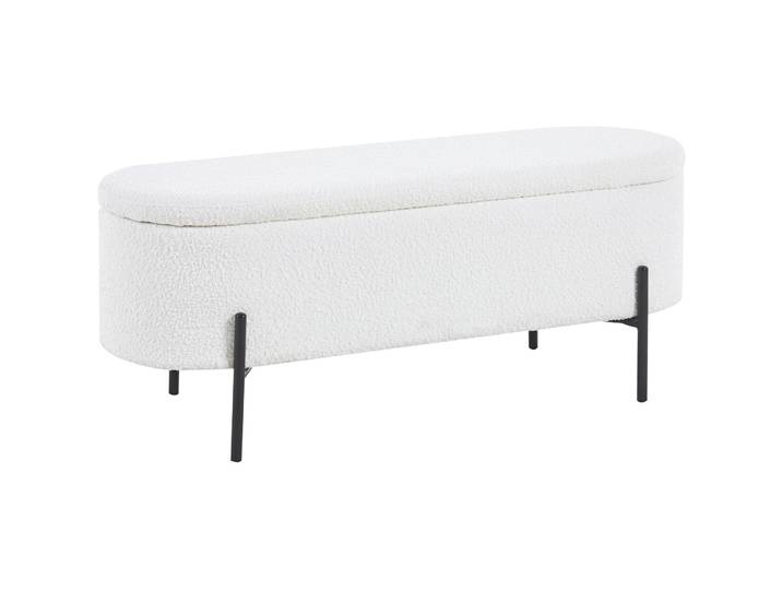 Bank Lily weiss Stoff B 110 H 44 cm