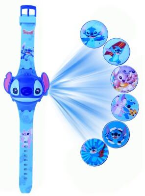 Tiny Tots Teens Trends Projection Mickey Children Watch, 3D Cartoon Stitch Kids Digital Clock blue Labubu