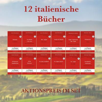 12 italienische Bücher (Bücher + Audio-Online) - Lesemethode von Ilya Frank, Set von Luigi Pirandello,Giovanni Verga,Federigo Tozzi,Guido