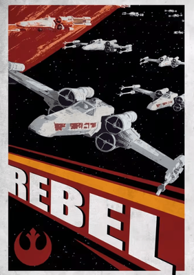 Inspire Curations Galactic Propaganda Tatooine Canvas Poster Retro Space Movie Wall Art 11 20x30cm