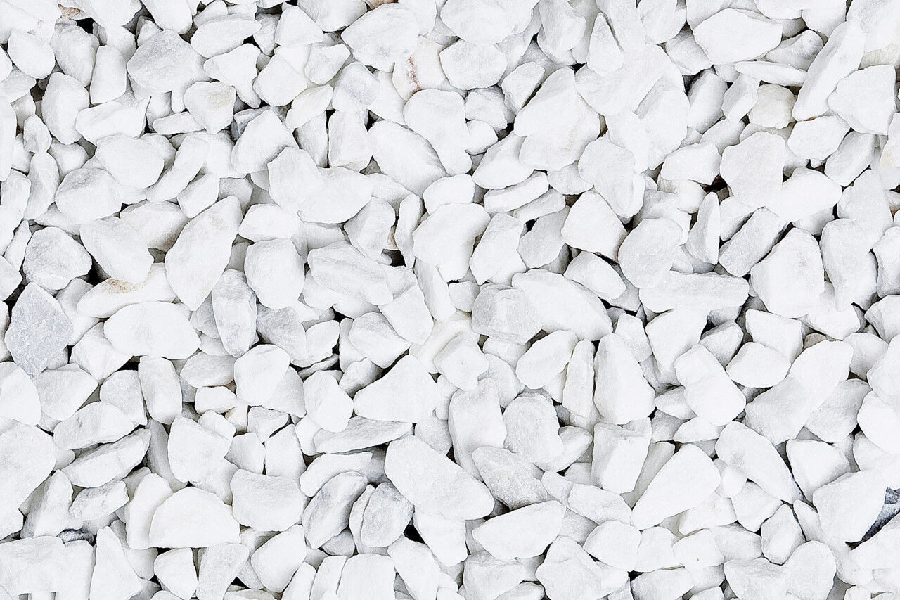 Bellamoli Granulati Splitt Bianco Carrara 8 - 12 mm weiß 25 kg