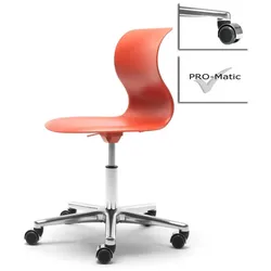 Kinderstuhl Pro 5 korallrot Aluminium polliert (+40€) Weich mit Chrom Abdeckung ...