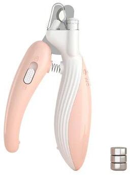 Inspired Living SafeGlow LED Pet Nail Clippers For Dogs, Cats & Small Animals pink