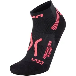 UYN Run Marathon Zero Laufsocken mit Cool-Air-Flow Technologie aus Natex Damen black/coral 41-42