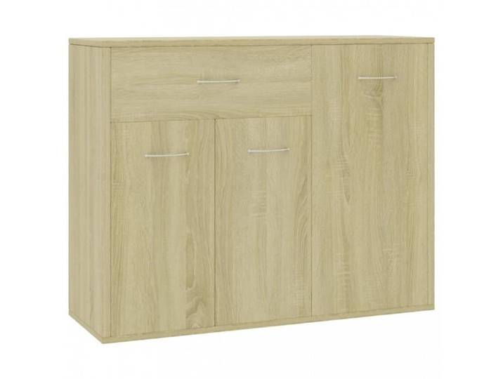 Buffet bas - Buffets bahuts - Chene sonoma - 3 portes - 1 tiroir - 88x30x70 cm