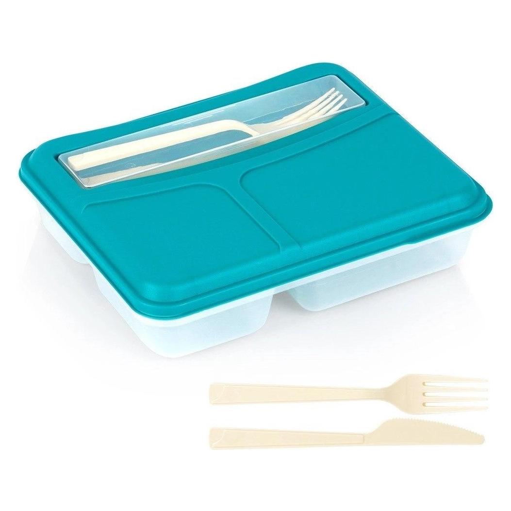 Aptel Pojemnik śniadaniowy lunchbox dzielony ze sztućcami 1,3 l (62801448)