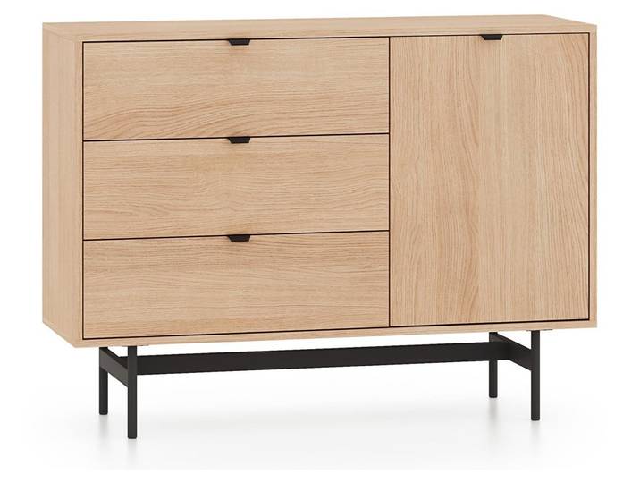 Selsey Heggers - Buffet à 1 porte\, chêne Mavelie\, 115 cm