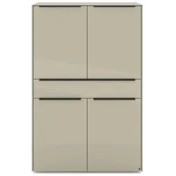 set one by Musterring Highboard Reno Glas Beige Kaschmir