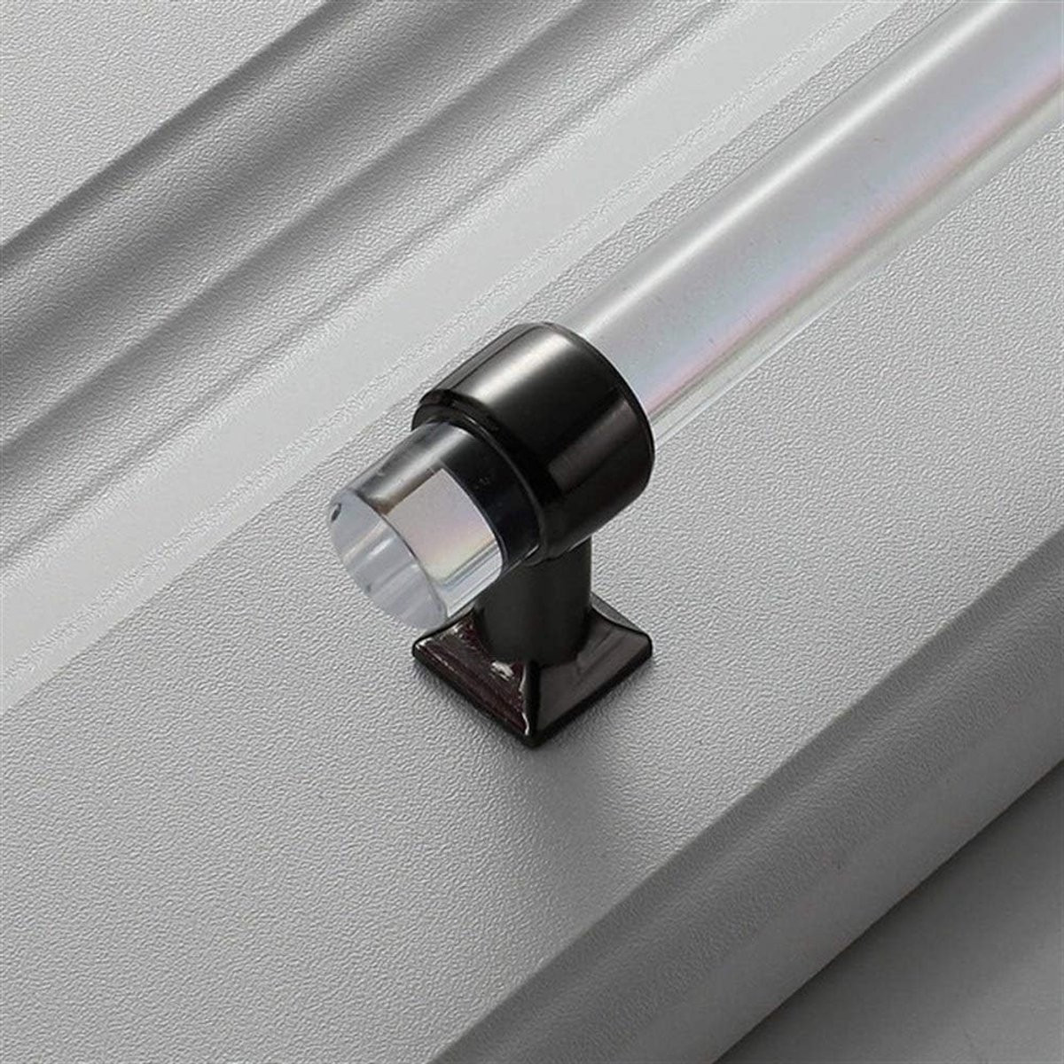 Modern Acryl Deurknoppen en Kastgrepen - Helder Zwart - 96mm Hart-op-Hart