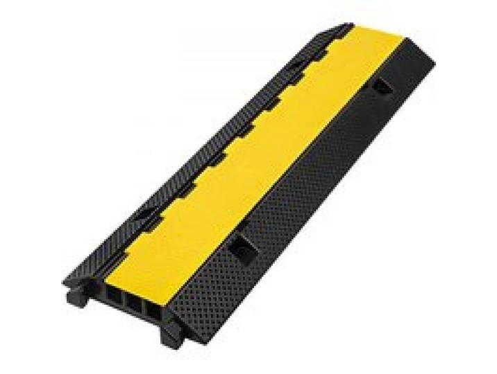 VEVOR Rampe de Protection de Câble 11 tonnes Rampe de Cache-Câble 3 Canaux Passe Câble Sol Protecteur de Câble Sol Goulotte Passe Câble Couvre Câble Parking Entrepôt Concert Hôtel Scène 103x30x5,5 cm