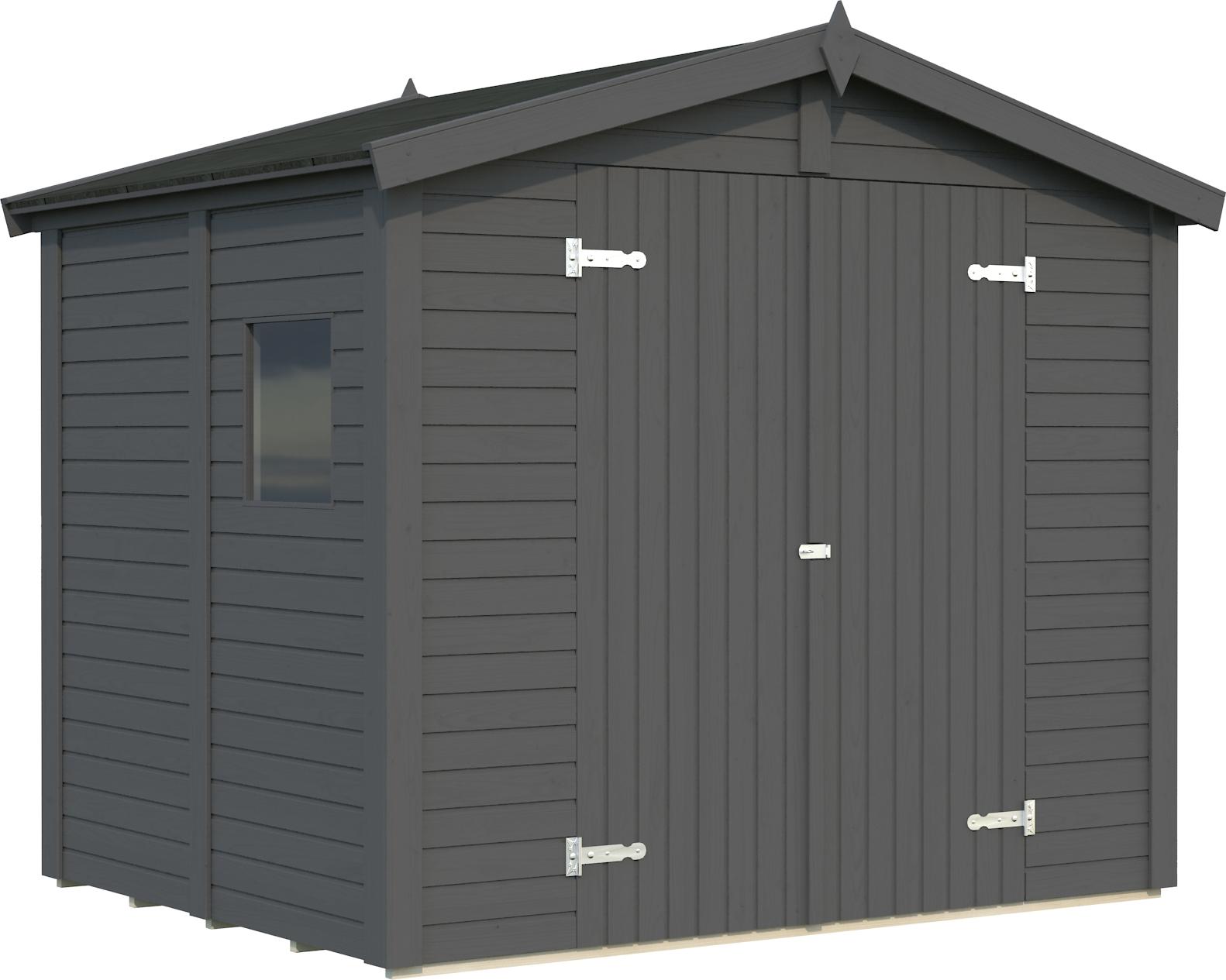 Gartenhaus Palmako Dan 4,5 m² inkl. Fußboden 261 x 210 cm dunkelgrau