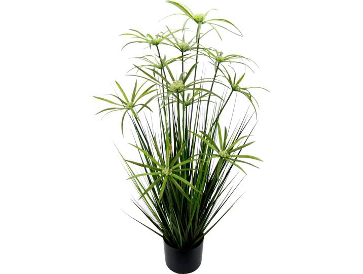 Kunstpflanze I.GE.A. Zyperngras im Topf , grün, B:28cm H:90cm T:28cm, Kunststoff, Kunstpflanzen, Kunstpflanze