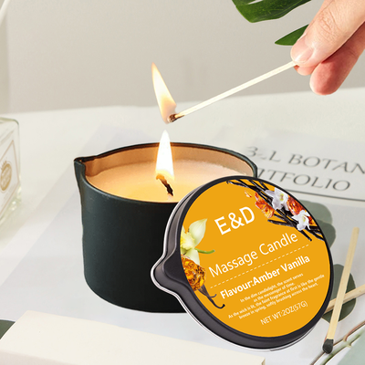 On Spot Shop Luxury Aromatherapy Candle, Massage Oil Candle For Stress Relief And Skin Moisturizing, Scented Body Oil sweet Orange