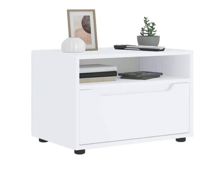 Meuble TV VISNES blanc 60x40x38 cm bois d'ingénierie support TV buffet TV meuble multimédia banc TV meuble hifi 4108288