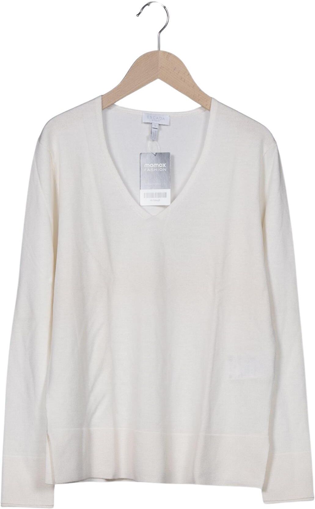 Escada Sport Damen Pullover, Cremeweiß, Gr. S, Schurwolle - Second Hand