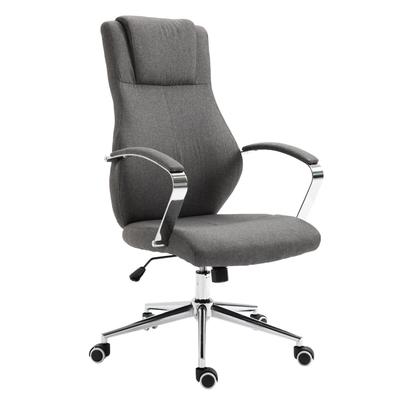 SVITA MELLOW Bürostuhl Polyester Drehstuhl Armlehnen Höhenverstellung Dunkelgrau