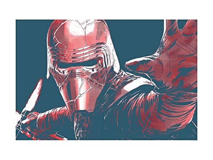 Komar Star Wars Faces Kylo - Größe: 70 x 50 cm, Wandbild, Poster, Kunstdruck (ohne Rahmen)