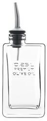 Luigi Bormioli Optima 8.5 oz Premium Olive Oil Bottle w/ Silicone / Stainless Steel Pourer - 8.5 oz.