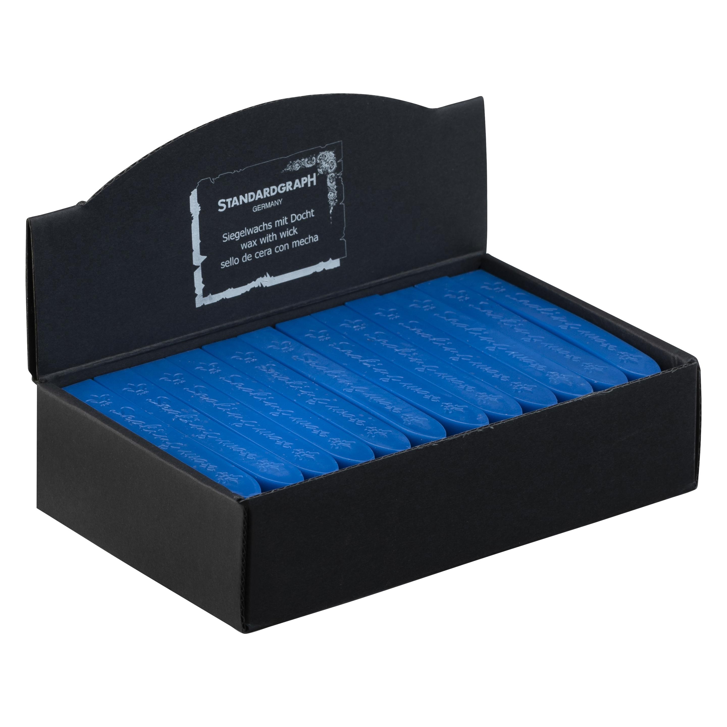 Standardgraph Siegelwachs mit Docht Blau Karton 36 Stck (ST-4104-04-SG)