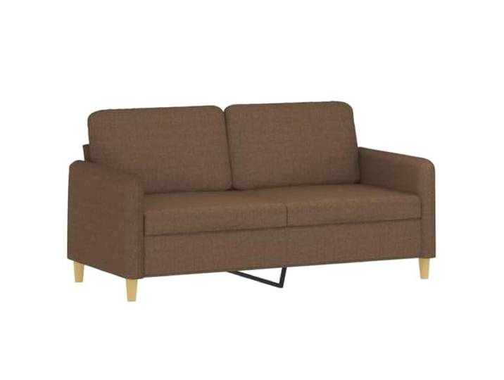 KKgypkn 2-Sitzer Sofa Braun 140 cm Stoff Metallgestell, Dick gepolstert, Atmungsaktiv, Langlebig, Modernes Design