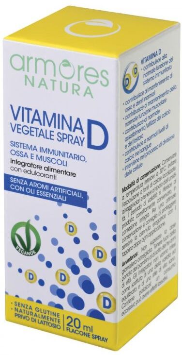 ARMORES Srl Armores Natura Vitamina D Spray Vegetale 20 ml – Integratore in spray