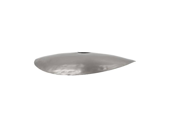 Abat-jour plat en fer argent brossé HDHatt