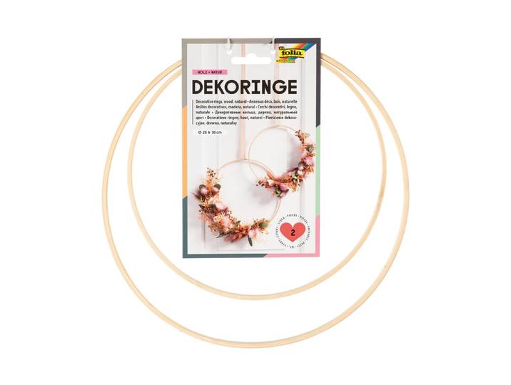 Deko Ring Holz, 2 Stk.
