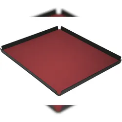 Stil Casa Stil Haus, set 6 Tabletts für Hotel-Zimmer, Innenraum aus Polyurethan gepaart, 29x35 cm, saffiano rote Farbe.