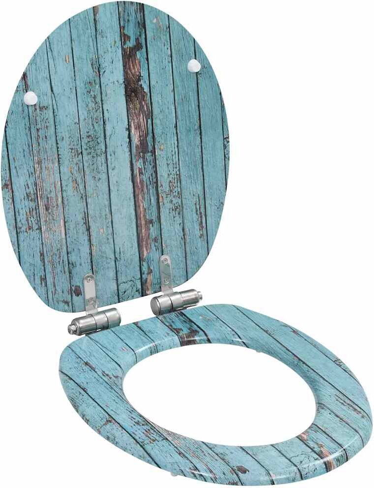vidaXL Siège WC MDF Couvercle à fermeture en douceur Bois vieux