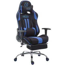 TPFLiving Racing Bürostuhl Limitless Stoff mit Fußablage  Schwarz/Gelb