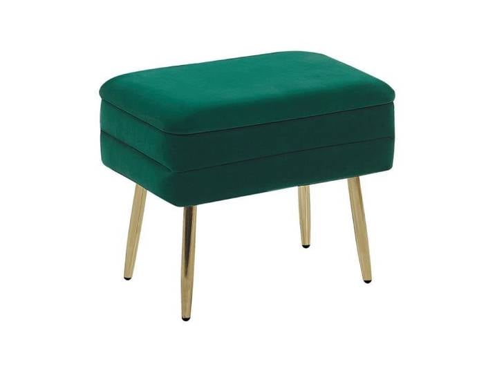 Bout de lit en velours vert foncé avec rangement ODESSA