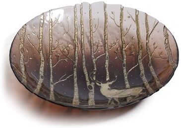 Zodax Wilderness Large Glass Serving Bowls, Set of 4 - Family Style Serving Bowls