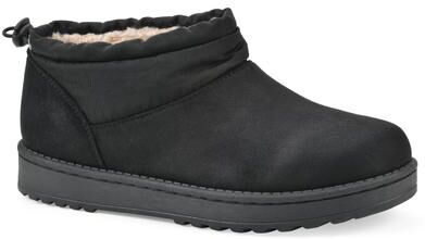 Women's Idle Mini Faux Fur-Lined Bootie by White Mountain in Black Fabric (Size 11 M)