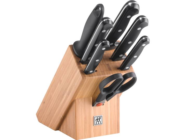 Messerblock ZWILLING TWIN Chef 2 , braun, Messerblöcke, Messerblock, Messerblock mit 5 Messern + 1 Schere + 1 Wetzstahl, Bambus, Topseller