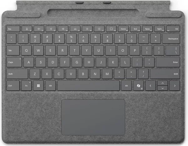 Microsoft Surface Pro Signature Type Cover – Alcantara Platinum, New