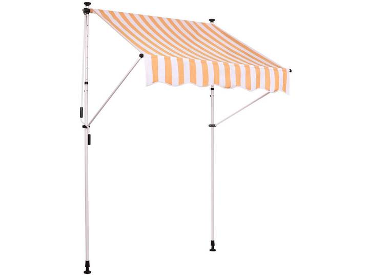 CLP Markise Stoff weiß/gelb, Gelb, Weiß, 350x200x120 cm, Sonnenschutz