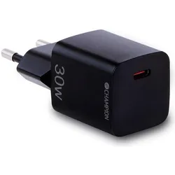 Champion Ladegerät 30W PD Schwarz (30 W), USB Ladegerät, Schwarz