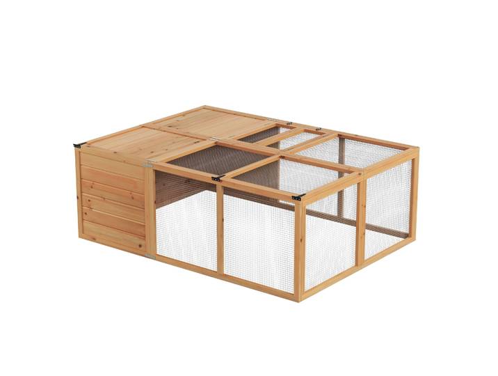 Freilaufgehege Kaninchen Holz faltbar 160 x 119 x 60 cm