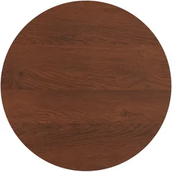 DELUKE Tischplatte KATJA rund Holz Dunkelbraun 3,5x70x70cm Bistrotisch-Platte Holzplatte Tisch