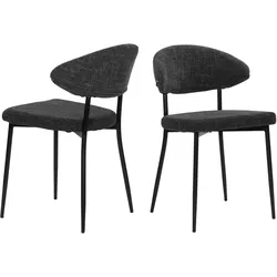 SIT Sit&Chairs »Noah« Stuhl 2er-Set dunkelgrau